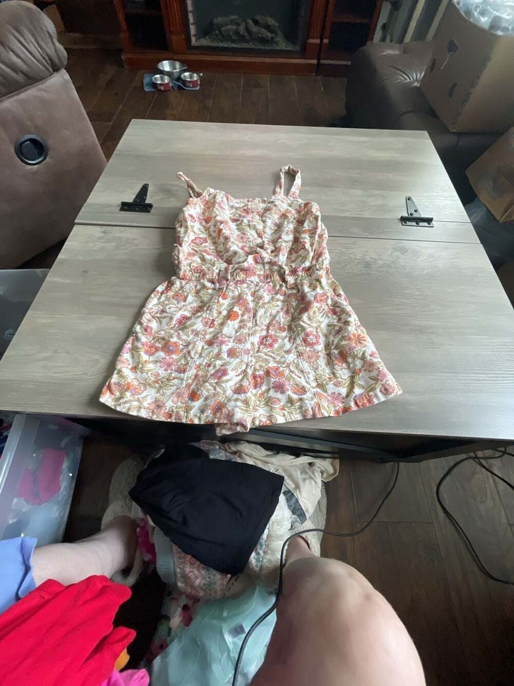 Old Navy Sleeveless Button Front Tie Waist Floral Romper Size M 8